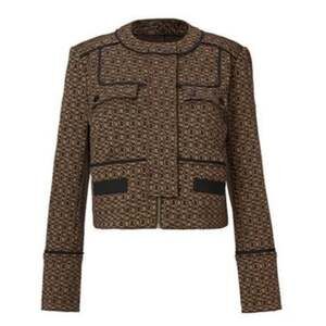 Cabi Director Jacket Brown Black tweed professional career 4494 geometric retro